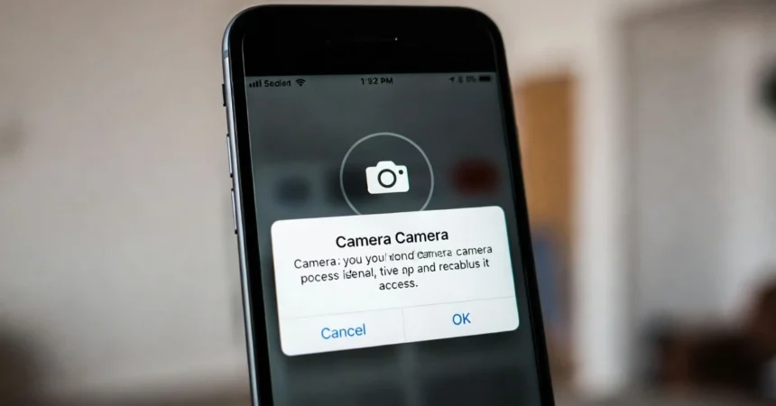 iPhone με προειδοποίηση ασφαλείας στην οθόνη