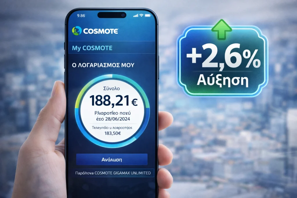 Νέες τιμές στους λογαριασμούς Cosmote κινητής τηλεφωνίας