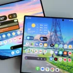 Το Samsung Galaxy Z Fold 7 ανοιχτό δίπλα στο Google Pixel 10 Pro Fold