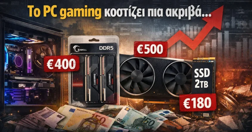 Gaming PC εξαρτήματα με αυξημένες τιμές στην αγορά