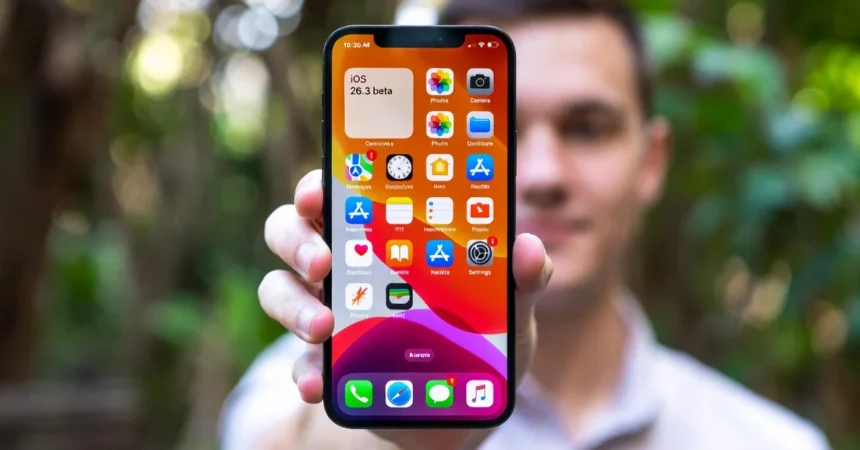 iPhone με εγκατεστημένο το iOS 26.3 public beta και ειδοποιήσεις σε smartwatch τρίτου κατασκευαστή
