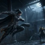 Ο πρωταγωνιστής Soul του Phantom Blade Zero μάχεται σε ένα σκοτεινό περιβάλλον με martial arts κινήσεις.