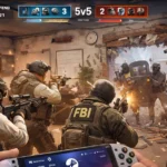 Operator του Rainbow Six Mobile με όπλο μπροστά από φόντο πόλης και ημερομηνία κυκλοφορίας
