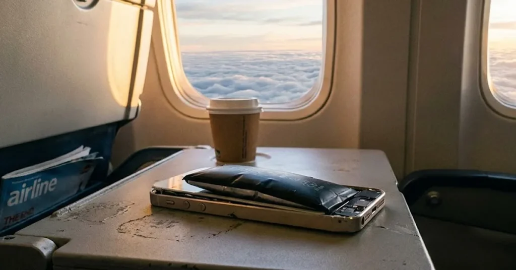 iPhone που έχει φουσκώσει η μπαταρία του στα 30.000 πόδια