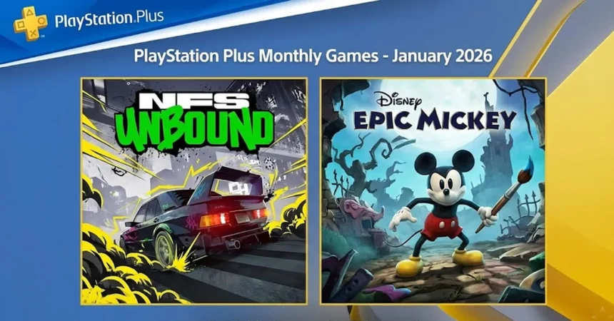 Σύνθεση των παιχνιδιών PlayStation Plus Ιανουαρίου 2026 με τα Need for Speed Unbound και Epic Mickey